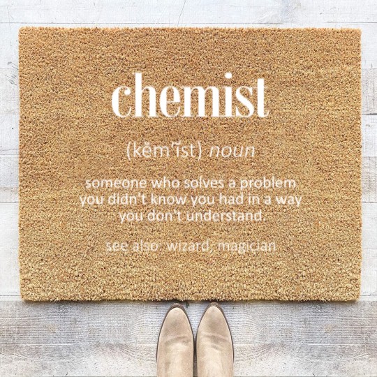 Discover Chemist chemistry student science gift Coir Doormats