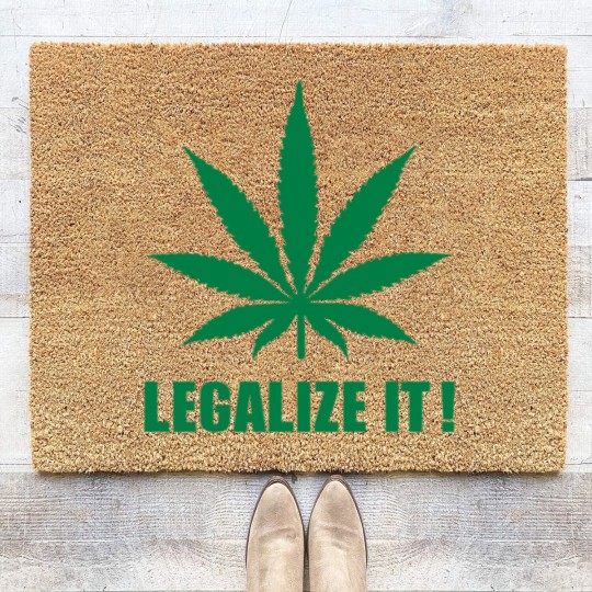 Discover Marijuana Legalize it Coir Doormats