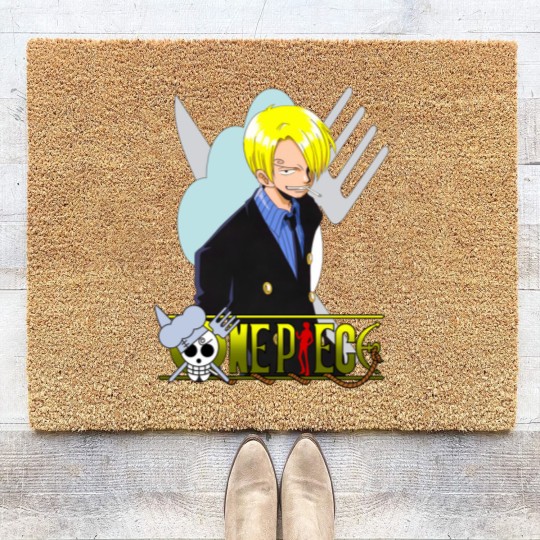 Discover one pieces SANJI complete design Coir Doormats