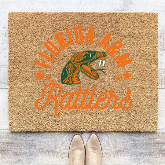 Discover am university famu logo Stickers Coir Doormats