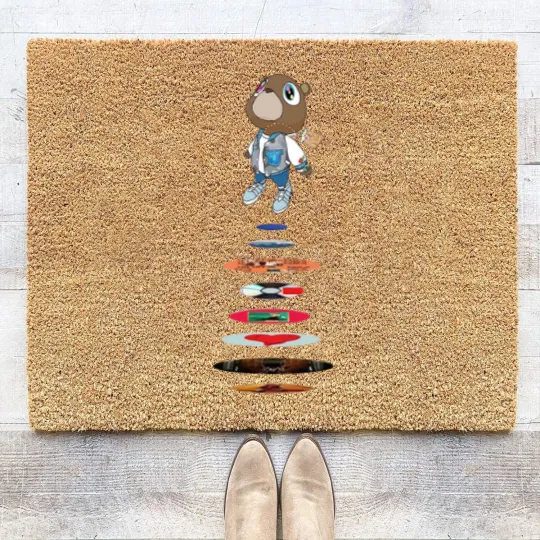 Discover Kan West Graduation Coir Doormats, The College Dropout