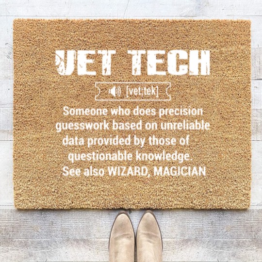 Discover vet tech, vet technician, vet techs, vet tech stud Coir Doormats