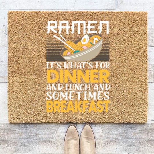 Discover Ramen Japanese Noodle Soup Eater Food Lover Foodie Coir Doormats