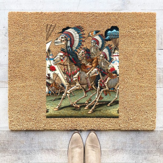 Discover Native American Dead Indian Warriors Coir Doormats