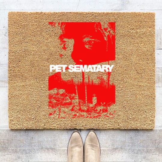 Discover Pet Sematary Poster Art Coir Doormats, Pet Sematary Decayed Cat Black Coir Doormats