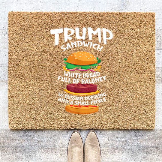 Discover Trump Sandwich Sign Funny Sandwich Day Sandwiches Pun 1979 Coir Doormats