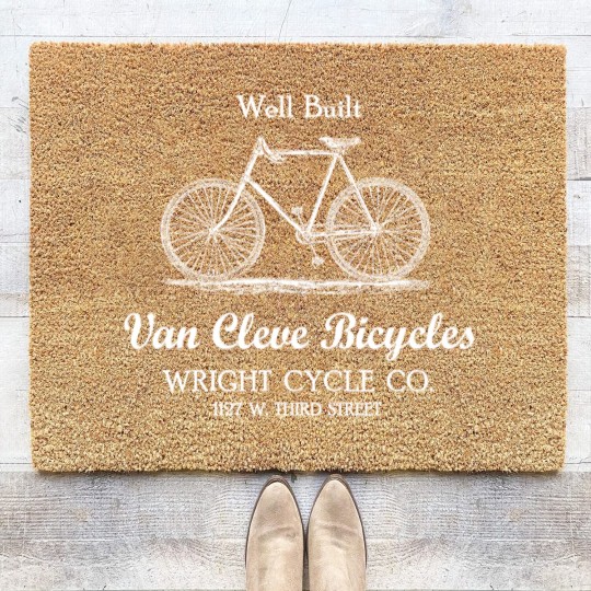 Discover Wright Brothers BIcycle Shop Van Cleve Dayton Ohio Coir Doormats