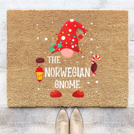 Discover The Norwegian Gnome Matching Family Christmas Gnom Coir Doormats