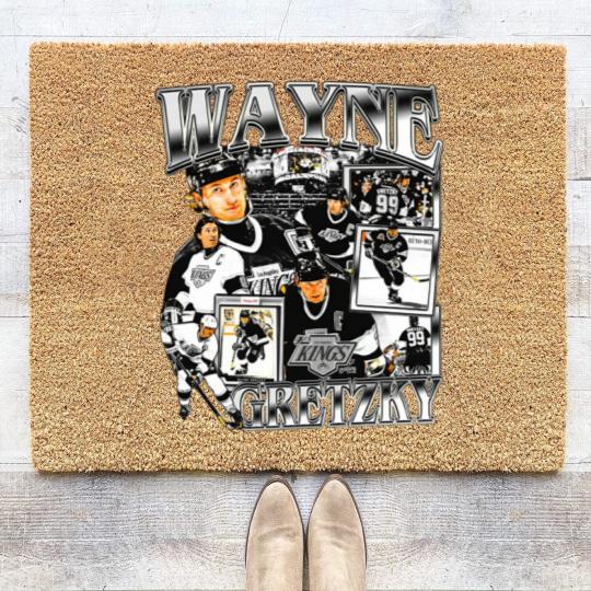 Discover Vintage 90s Graphic Style Wayne Gretzky Coir Doormats, Wayne Gretzky Coir Doormats