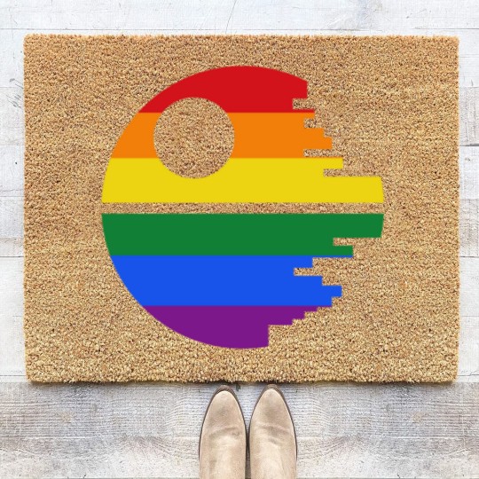 Discover Rainbow Death Star Coir Doormats