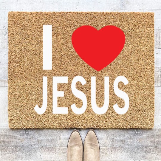 Discover I LOVE JESUS Coir Doormats