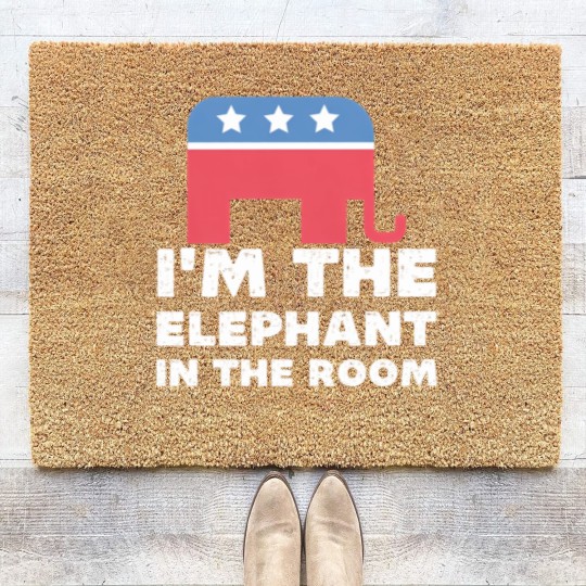 Discover I'm The Elephant In The Room Republican Gift Coir Doormats