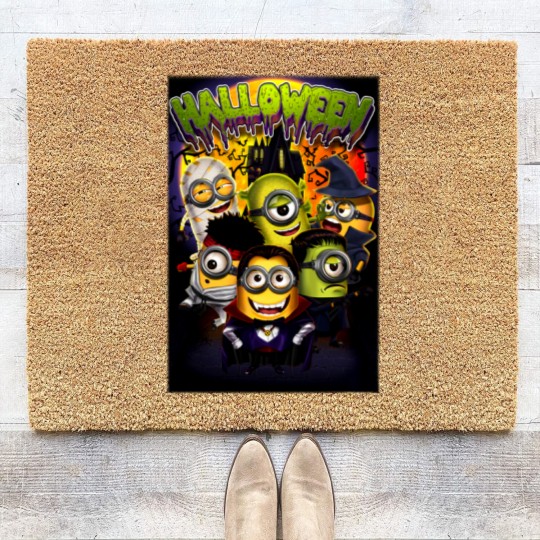 Discover Unisex Halloween Minions Jersey Short Sleeve Coir Doormats