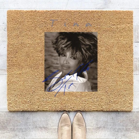 Discover Retro Signature Tina Turner Coir Doormats Short Sleeve Unisex Coir Doormats Coir Doormats For Men Women