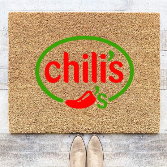 Discover Chili's Restaurant Logo Coir Doormats