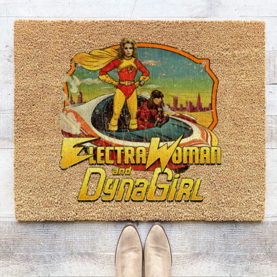 Discover Electra Woman and Dyna Girl 1976 Coir Doormats Coir Doormats
