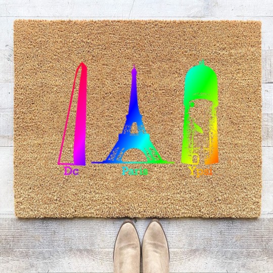 Discover Ypsilanti Water Tower Full Color Coir Doormats