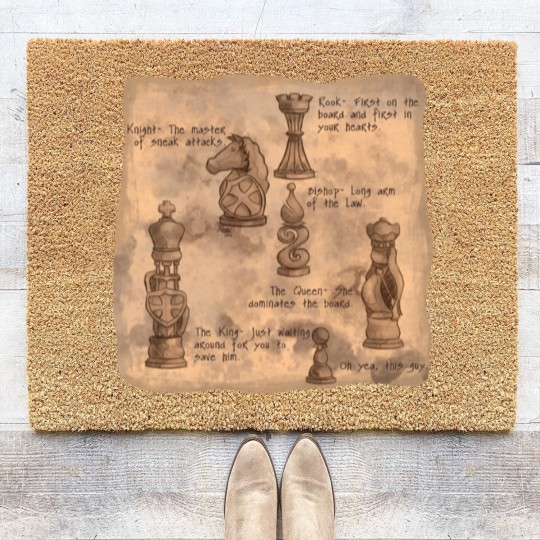 Discover Fantasy Chessmen - Chess - Coir Doormats