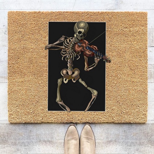 Discover Skeleton with violin - Skeleton - Coir Doormats