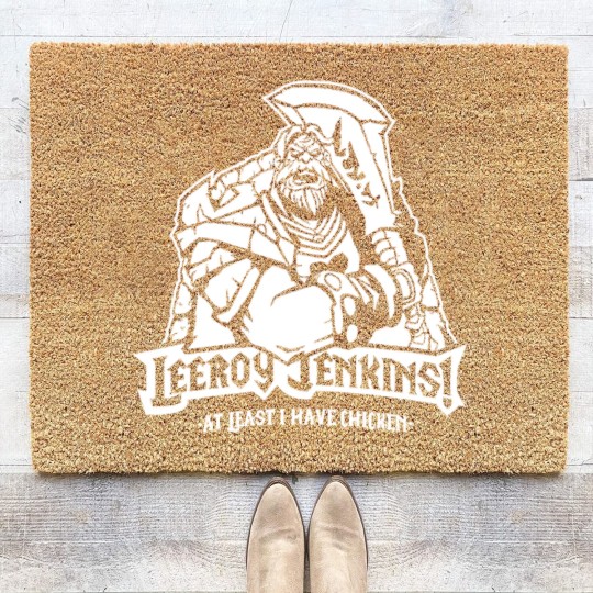 Discover Leeroy Jenkins! White - Warcraft - Coir Doormats