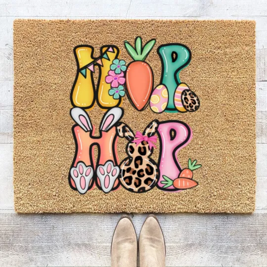 Discover Hip Hop Easter Easter Bunny Coir Doormats, Easter