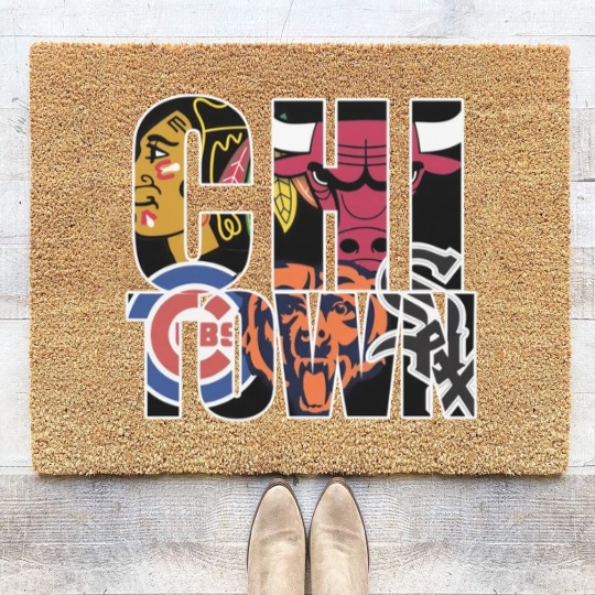 Discover Chicago Coir Doormats - Chi town chicago sports Coir Doormats