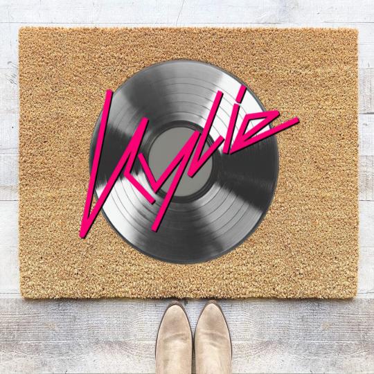 Discover Kylie Minogue  record silver Coir Doormats