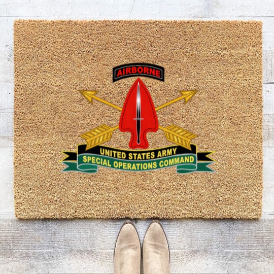Discover Army US Army Special Operations Command Sine Pari Coir Doormats