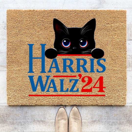 Discover Harris Walz Cat Lady  Harris tim walz Coir Doormats - 1 Coir Doormats