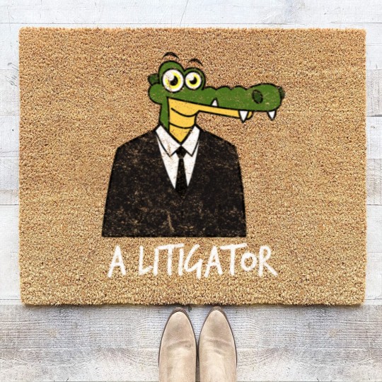 Discover A Litigator Alligator Lawyer Attorney Law Distress Coir Doormats