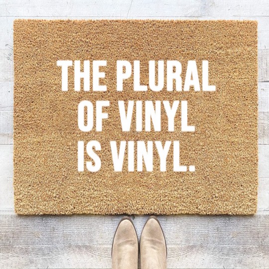 Discover The plural of vinyl is vinyl Coir Doormats