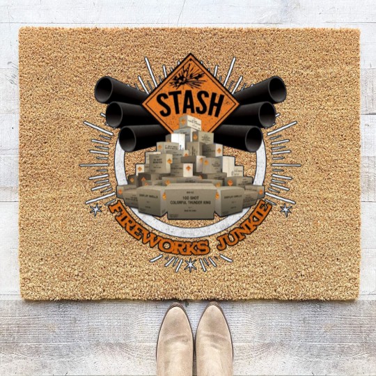Discover Stash Fireworks Junkie - Fireworks - Coir Doormats