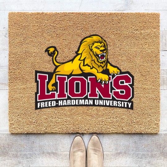 Discover College Of Freed–Hardeman Lions Team Coir Doormats