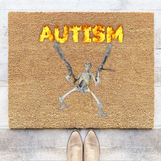 Discover autism skeleton meme t Coir Doormats