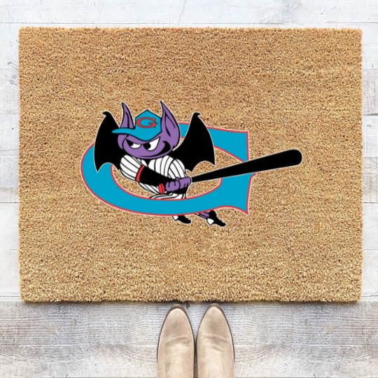 Discover Game of Greensboro Bats Baseball Coir Doormats