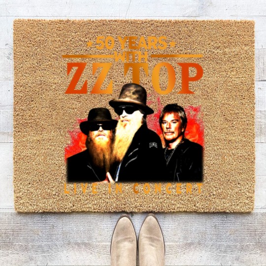 Discover ZZ Top 50 Years Live In Concert The Memories Coir Doormats, ZZ Top Coir Doormats