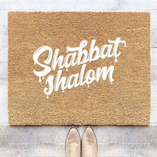 Discover Shabbat Shalom Drip - Sabbath - Coir Doormats