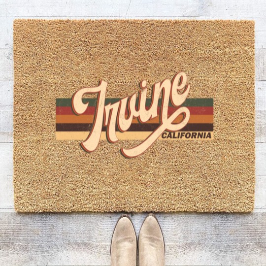 Discover Irvine California Retro Vintage 70s 80s Clothing - Irvine California - Coir Doormats