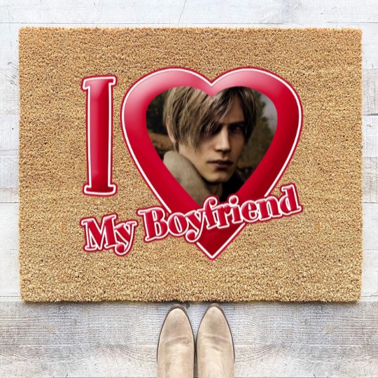 Discover I Love My Boyfriend Leon Kennedy Coir Doormats