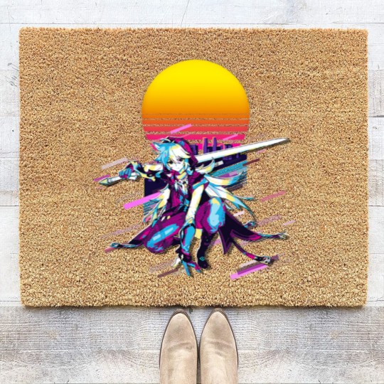 Discover Razor Genshin Impact 80s Retro Online Game Coir Doormats
