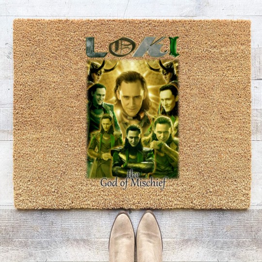 Discover Loki movie film God of Mischief 2021 Coir Doormats, Loki Coir Doormats