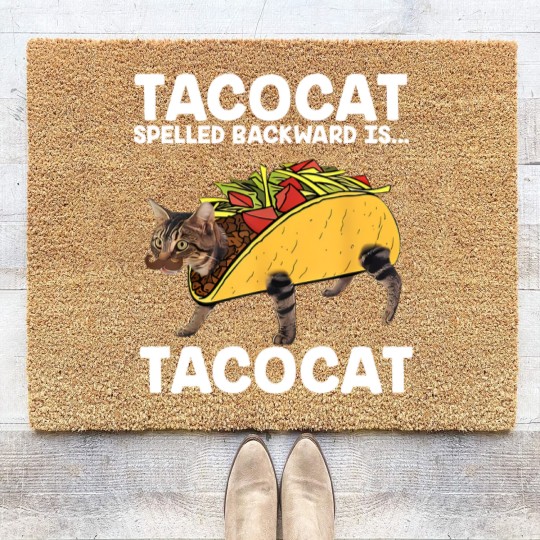 Discover Funny Taco Cat Vintage Coir Doormats