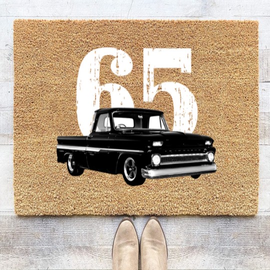 Discover 1965 C10 Pickup Truck Front Three Quarter View Coir Doormats