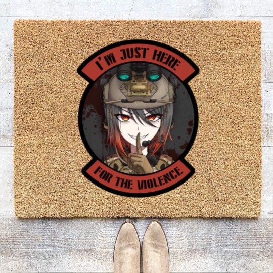 Discover Tactical Waifu Operator Anime Art 2 Coir Doormats