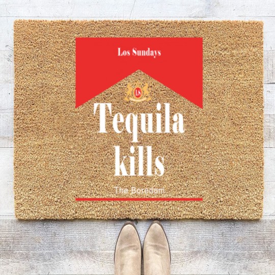 Discover Los Sundays Tequila Kills the Boredom Coir Doormats