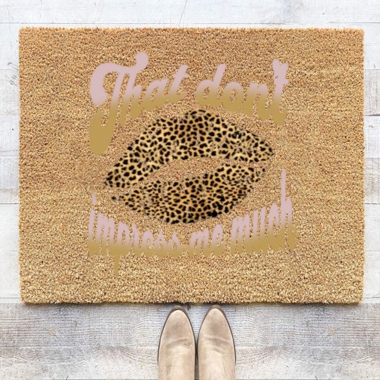 Discover Shania Twain That don't Impress me Leopard Cheetah Print Coir Doormats