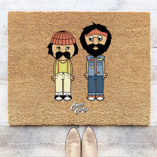 Discover cheech chong toon style full bodies with classic logo t Coir Doormats