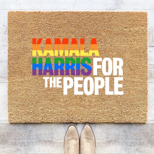 Discover Kamala Harris For President Coir Doormats, LGBT Gay Pride Rainbow