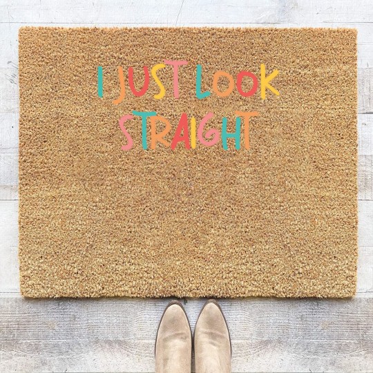 Discover I Just Look Straight Coir Doormats, Queer Coir Doormats, Lgbtq Gift