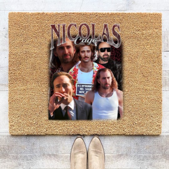 Discover Nicolas Cage Vintage Unisex Coir Doormats, Vintage Nicolas Cage Coir Doormats